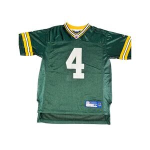 Vintage Reebok NFL Green Bay Packers Brett Favre #4‎ Jersey Youth Size L 14-16